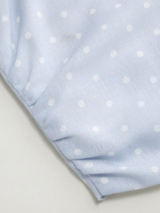 Woven Boat Neck Polka Dot Bowknot Backless Crop Top For Work