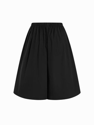 Cotton Mid Rise Drawstring Oversized Bermuda Shorts