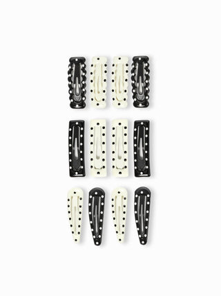 12PCS POLKA DOT HAIR CLIP SET