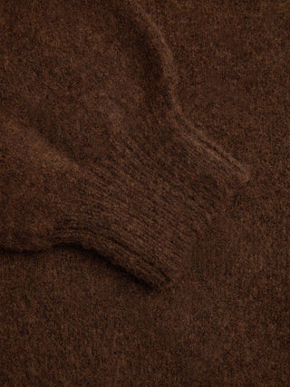 Knit Fabric Knit Wool-blend Split Oversized Long Sleeve Top For Daily Casual
