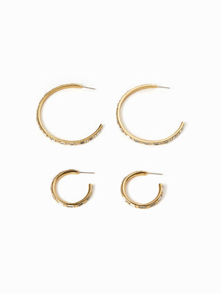 2 PAIRS RHINESTONE C-SHAPED EARRINGS SET For Date Party/Clubbing Wedding