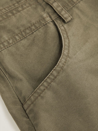 Cotton-blend Low Rise Metal Detail Button A-line Mini Skort