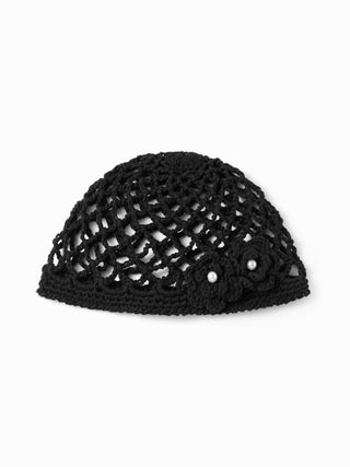 Cotton Blends FLOWER KNITTED HAT For Date Party/Clubbing Vacation