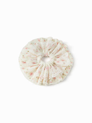 FLORAL LACE SCRUNCHIE For Daily Casual Date Picnic