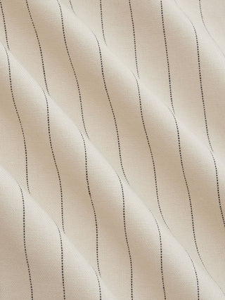 Linen-blend Stripe Square Neck Ruffled Top & Low Rise Mini Skirt Set