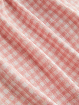 Gingham Sweetheart Neck Bowknot Peplum Crop Cami Top