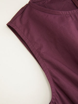 Cotton Ruched Peplum Tank Blouse