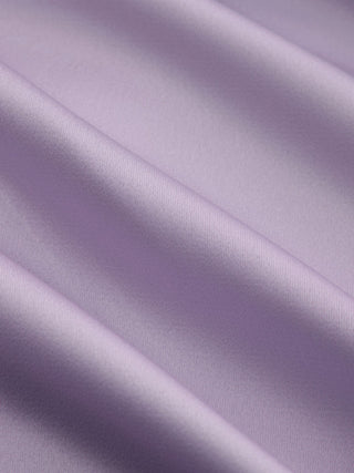 Satin Cowl Neck Solid Ruffle Hem Maxi Dress