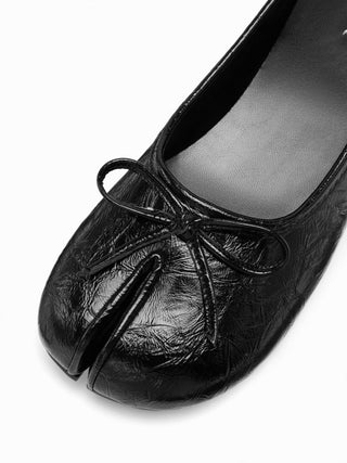 BOWKNOT DECOR SPLIT TOE MARY JANE FLATS For Daily Casual Date Picnic