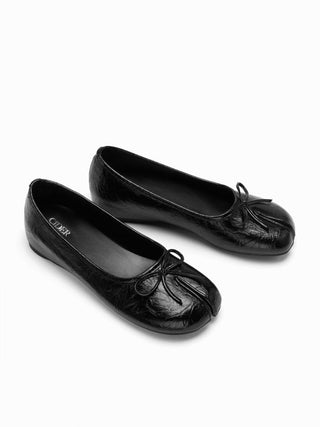 BOWKNOT DECOR SPLIT TOE MARY JANE FLATS For Daily Casual Date Picnic