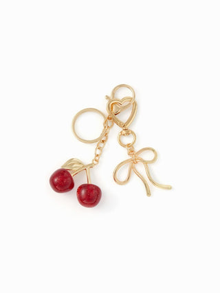 CHERRY & BOWKNOT KEYCHAIN
