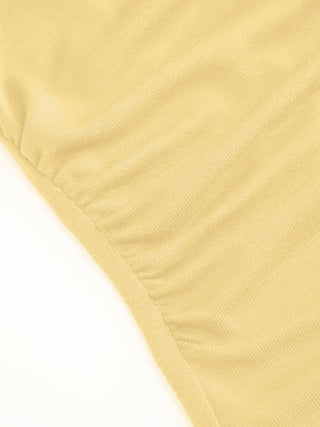 Lace Panel Ruched Henley Cami Top