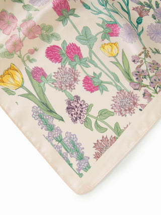 FLORAL & LEAF SQUARE HEADSCARF For Party/Clubbing Picnic Vacation