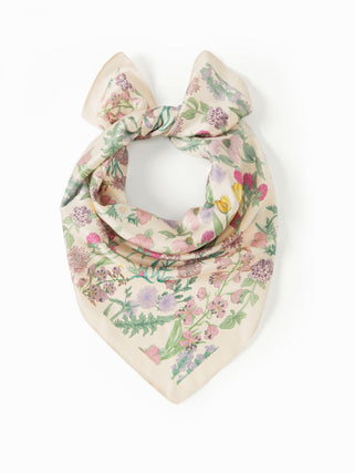 FLORAL & LEAF SQUARE HEADSCARF For Party/Clubbing Picnic Vacation