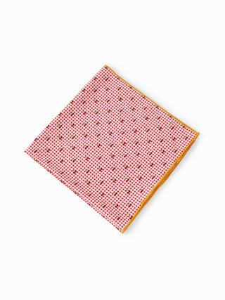 Cotton CHERRY GINGHAM SQUARE HEADSCARF For Music Festival/Live House Picnic Vacation