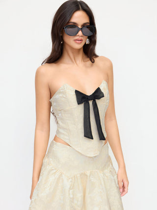 Summer Tops Summer Tops Cute Tops Cute Summer Top Jacquard Jacquard Sweetheart Neck Bowknot Corset Cami Blouse For Date Vacation