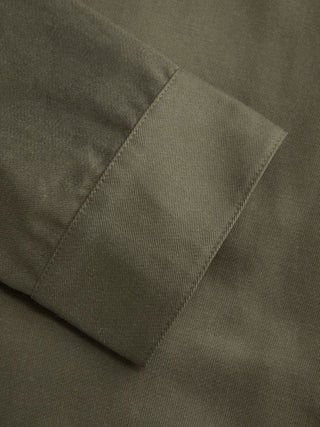 Cotton-blend Stand Collar Metal Detail Jacket