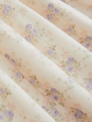 corset Cotton Cotton-blend Floral Square Neck Pleated Flared Mini Dress For Daily Casual Picnic