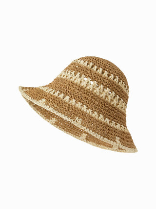 TWO-TONE WOVEN BUCKET HAT