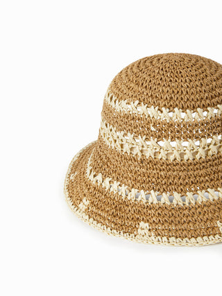 TWO-TONE WOVEN BUCKET HAT