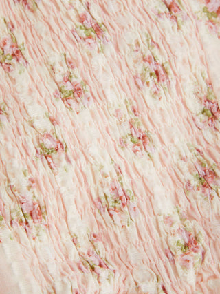 Cotton-blend Sculptural Halter Neck Ditsy Floral Shirred Milkmaid Midi Dress
