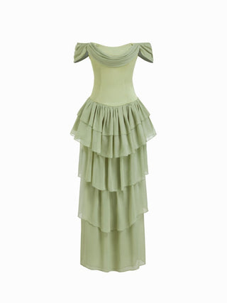 Summer Dress Summer Dresses Slip Dress Flowy Dresses Silky Soft Floral Chiffon Chiffon Square Neck Draped Tiered Maxi Dress For Date Wedding