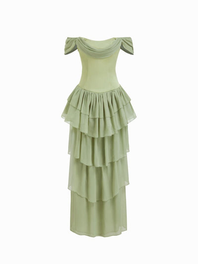 Summer Dress Summer Dresses Slip Dress Flowy Dresses Silky Soft Floral Chiffon Chiffon Square Neck Draped Tiered Maxi Dress For Date Wedding
