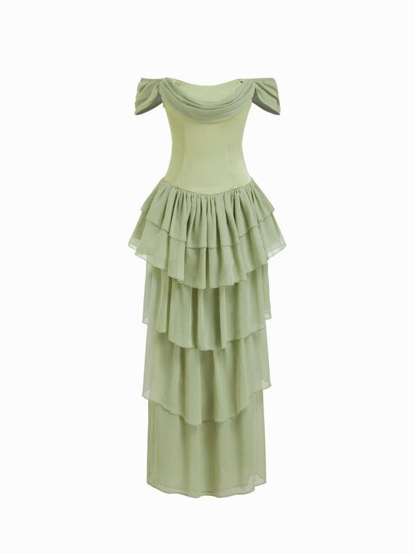 Summer Dress Summer Dresses Slip Dress Flowy Dresses Silky Soft Floral Chiffon Chiffon Square Neck Draped Tiered Maxi Dress For Date Wedding