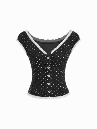 Jacquard Jacquard Gingham Sweetheart Raglan Sleeve Ruched Top For Daily Casual Date