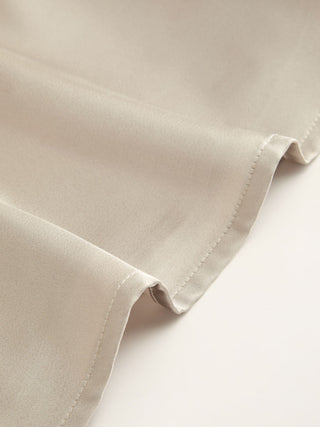 Satin V-neck Lace Trim Tank Blouse