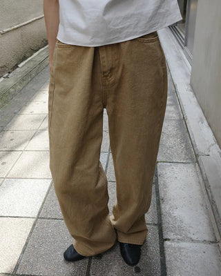 Beige cotton pants
