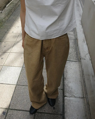 Beige cotton pants