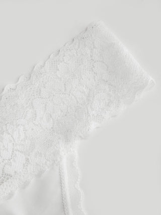Floral Lace Mid Rise Scalloped Thong