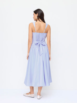 Summer Dress Summer Dresses Flowy Dresses Silky Soft Floral corset Woven Square Neck Guipure Detail Low Rise Pleated A-line Maxi Dress For Date Vacation