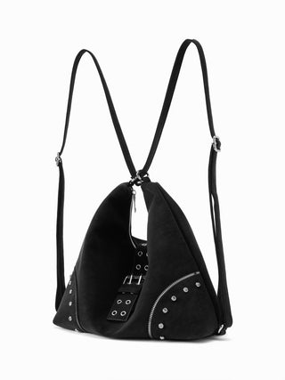 Faux Leather STUDDED BUCKLE TOTE BAG For Daily Casual Music Festival/Live House Work