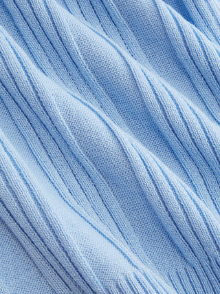 Knit Ribbed Halter Neckline Ruffle Top