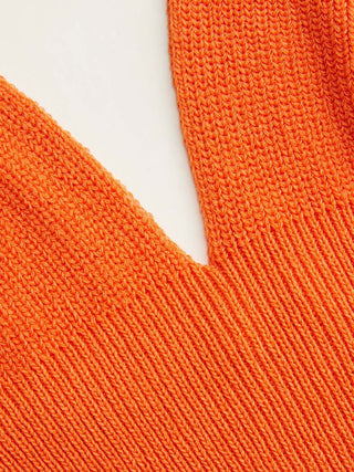 Knit Halter Neckline Pointelle Scalloped Hem Tank Top