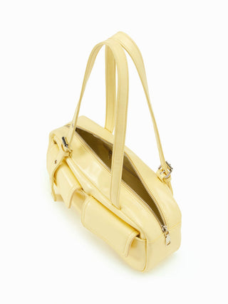 Faux Leather DOUBLE POCKET SHOULDER BAG For Date Party/Clubbing