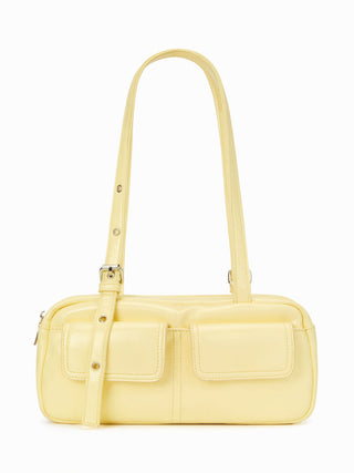 Faux Leather DOUBLE POCKET SHOULDER BAG For Date Party/Clubbing