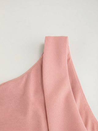 Knit Fabric Colorblock Boat Neck High Rise Bowknot Flared Mini Dress For Daily Casual Date
