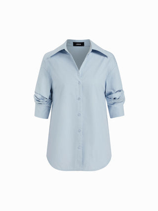 Curved Hem Short Sleeve Shirt