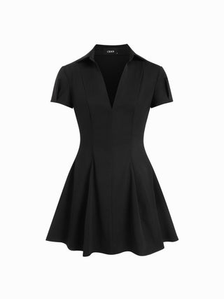 Short Sleeve Mid Rise A-line Mini Dress