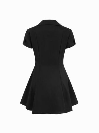 Short Sleeve Mid Rise A-line Mini Dress