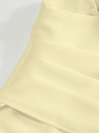 Satin Satin High Neck Draped Long Sleeve Blouse With Scarf For Daily Casual Work