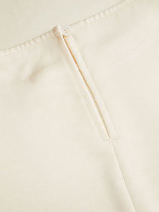 Satin Boat Neck Batwing Sleeve Oversized Blouse With Belt