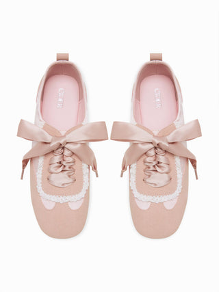 SATIN LACE-UP SNEAKERS