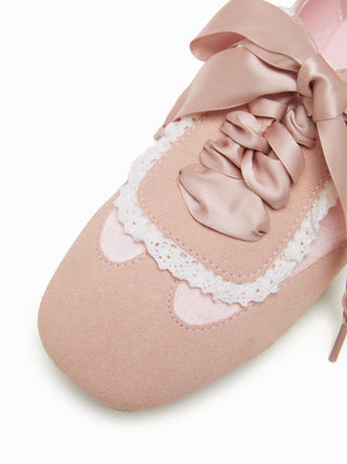 SATIN LACE-UP SNEAKERS