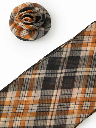 FLORAL DECOR PLAID SCARF