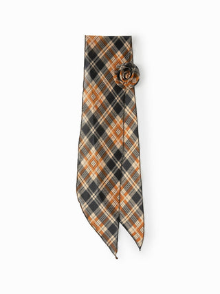 FLORAL DECOR PLAID SCARF
