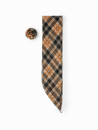 FLORAL DECOR PLAID SCARF